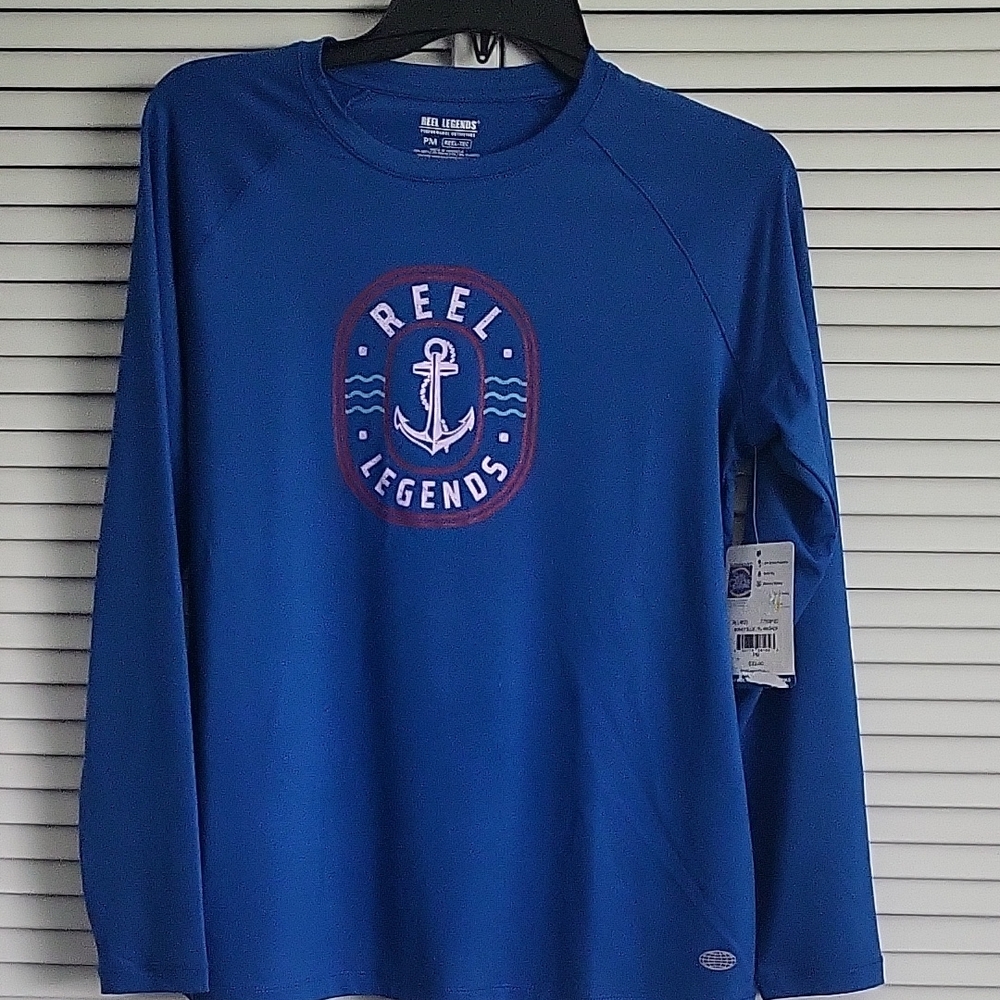 Reel Legends Royal Blue Anchor Shirt
